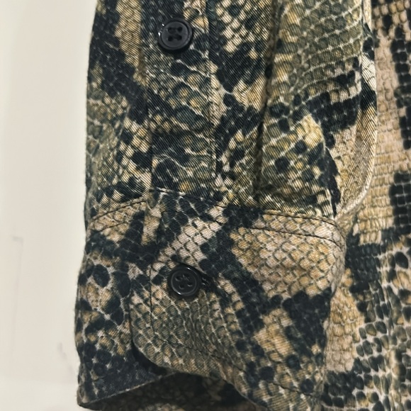 H & M Snakeskin print button up top - Picture 3 of 3